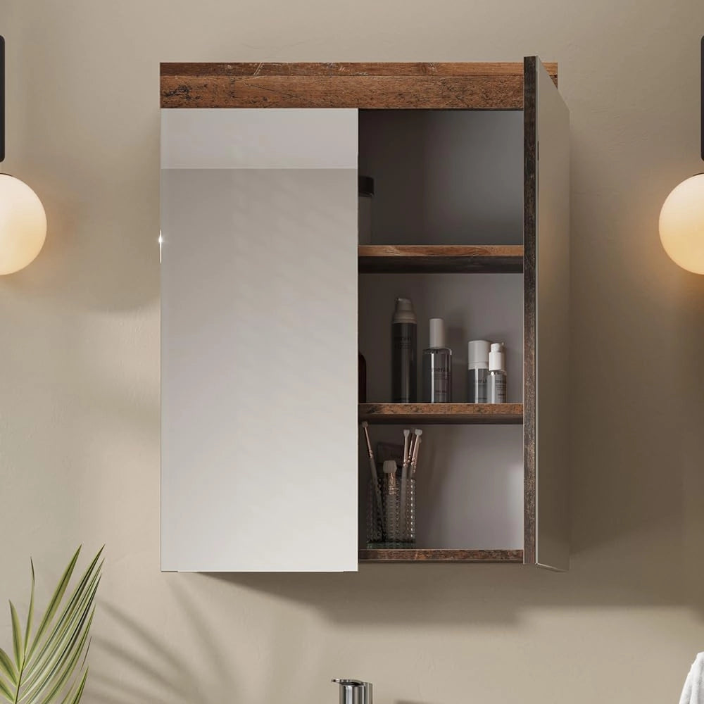 Specchio contenitore bagno Luna, Oldstyle, 60 x 77 cm