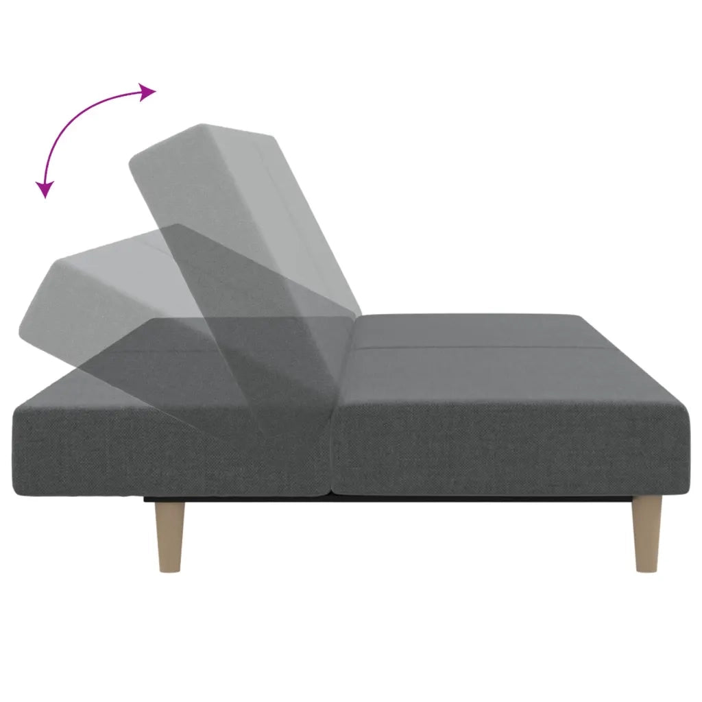 Divano letto | Sof¨¤ letto | Letto singolo a 2 Posti Grigio Chiaro in Tessuto