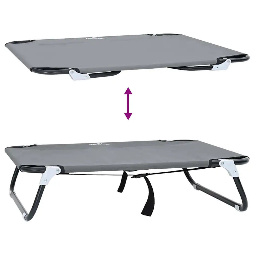 Letto per Cani Grigio chiaro 80 x 55 x 18 cm Acciaio CFW4670206