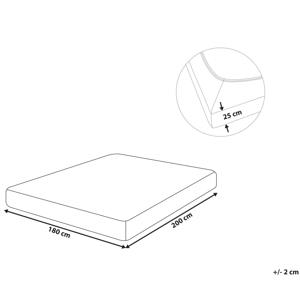 Lenzuolo con angoli cotone beige 180 x 200 cm coprimaterasso elasticizzato modello classico a tinta unita camera da letto classica