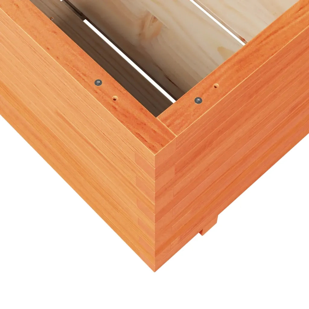 Fioriera Giardino Marrone Cera 80x80x49,5cm Legno Massello Pino