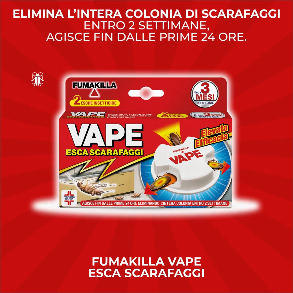 Trappola Esca Antiscarafaggi Vape 2 Pezzi