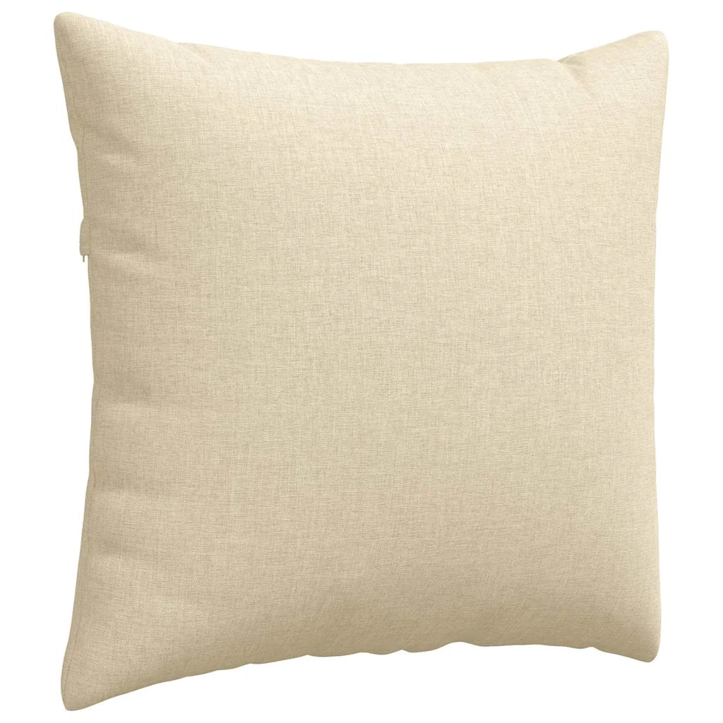 Cuscini da Divano 2 pz-Set di 2 Cuscini per Sofa Crema 50 x 50 cm Tessuto 447401