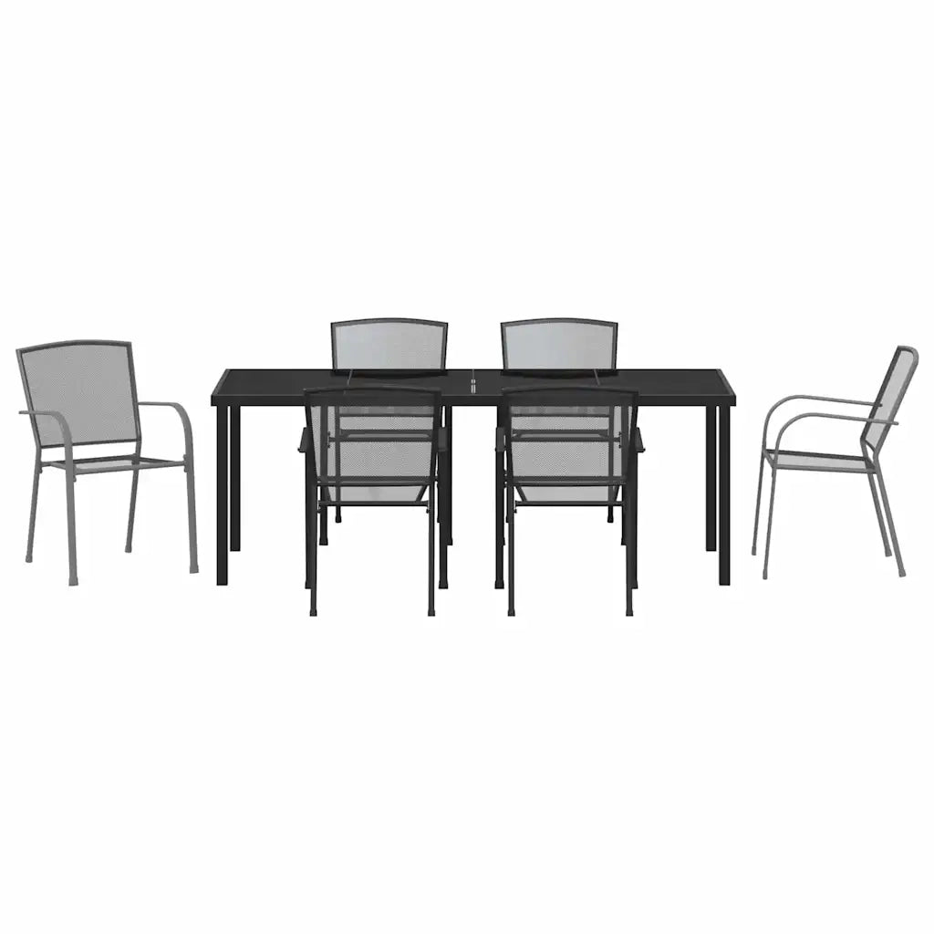 Set da Pranzo per Giardino 7 pcs Antracite 3379287