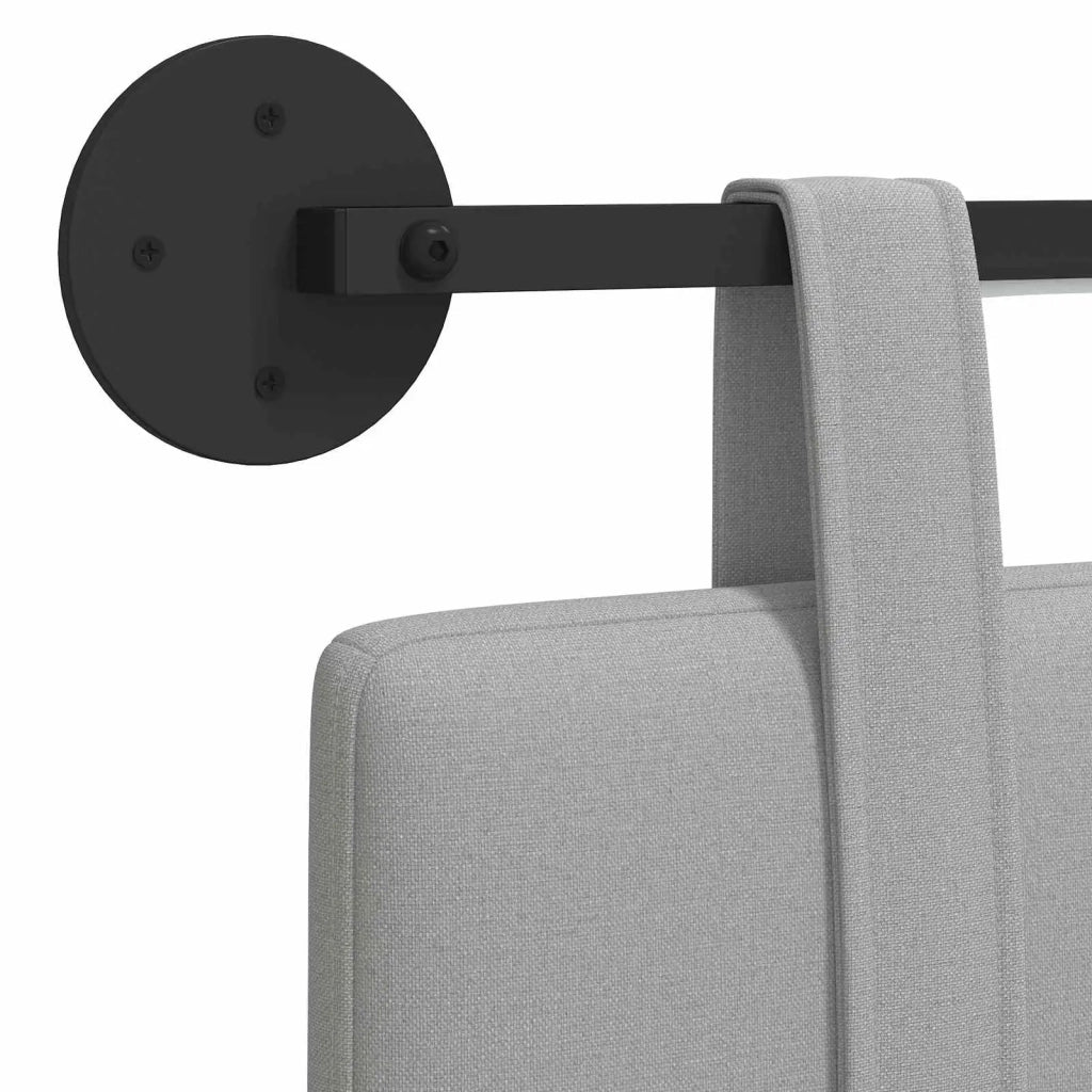 Testiera sospesa Con luce LED Grigio Nuvola Tessuto