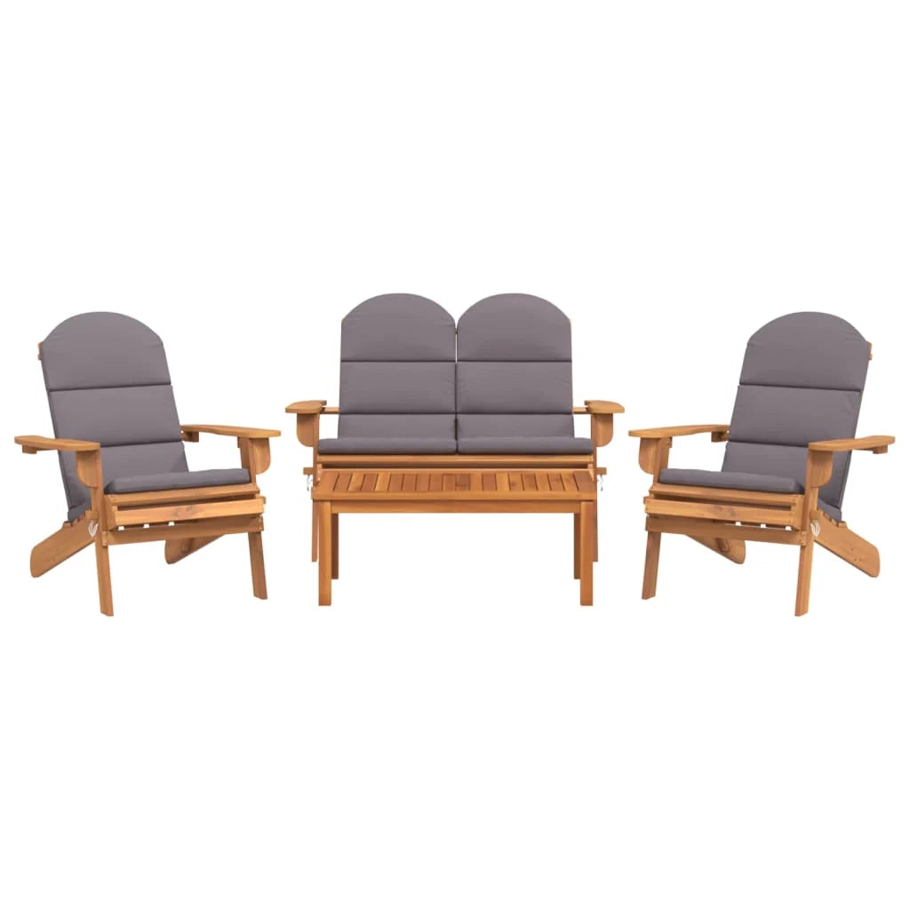 Set di mobili da giardino mobili da esterno set da 4 pezzi legno massello di acacia 02_0014215