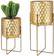 Stendardo per piante in metallo 31cm & 45cm - Moderno vassoio per fiori - Sostegni per interni esterni - Decorazione per sala da pranzo giardino