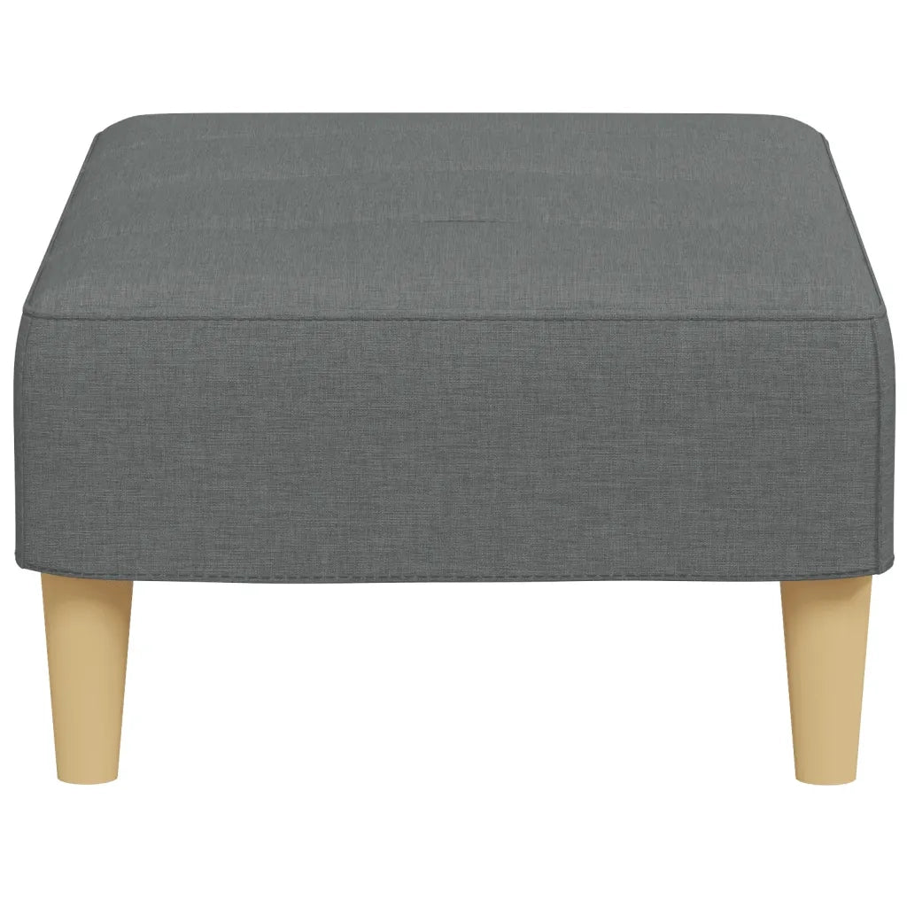 Poggiapiedi Grigio Scuro 77x55x31 cm in Tessuto