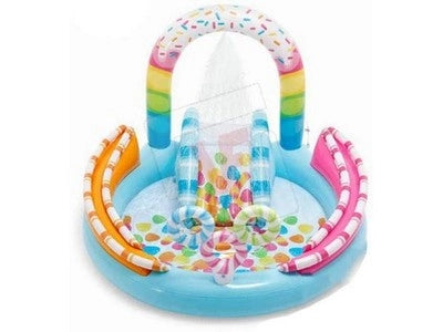 PISCINA GIOCO GONFIABILE PLAY INTEX PISCINE PER BIMBI CANDY FUN CM. 170x168x122H