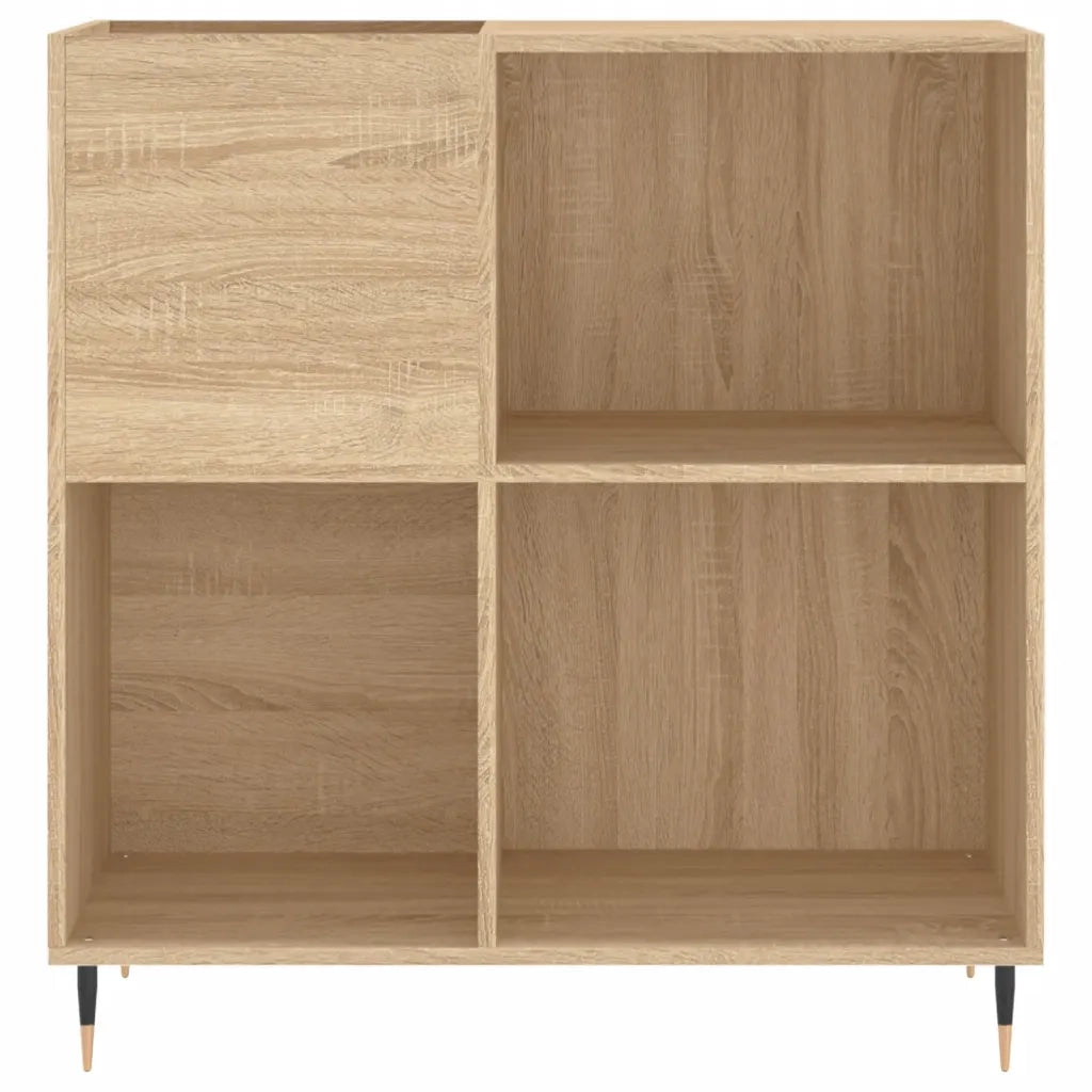 Mobile Porta Dischi Rovere Sonoma 84,5x38x89 Legno Multistrato 831767