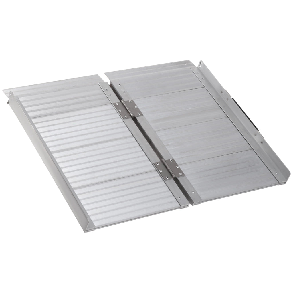 Rampa per Sedie a Rotelle Piegevole 61 cm ¨C zephmum ¨C Alluminio Argento 270 kg