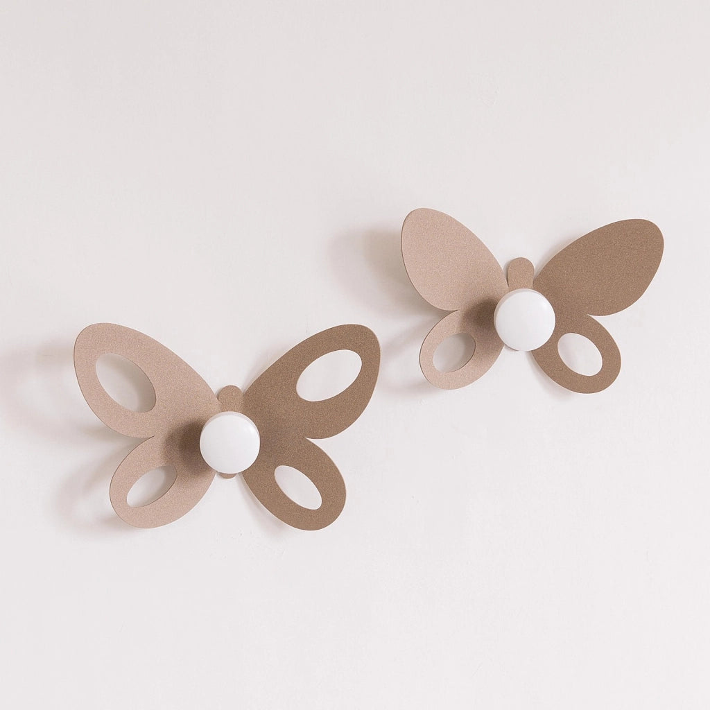 Set ganci appendiabiti di design Butterfly (2pz) Beige
