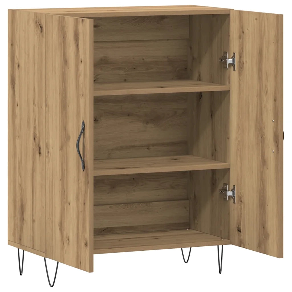 Credenza Rovere Artigianale 69,5x34x90 cm in Legno Multistrato