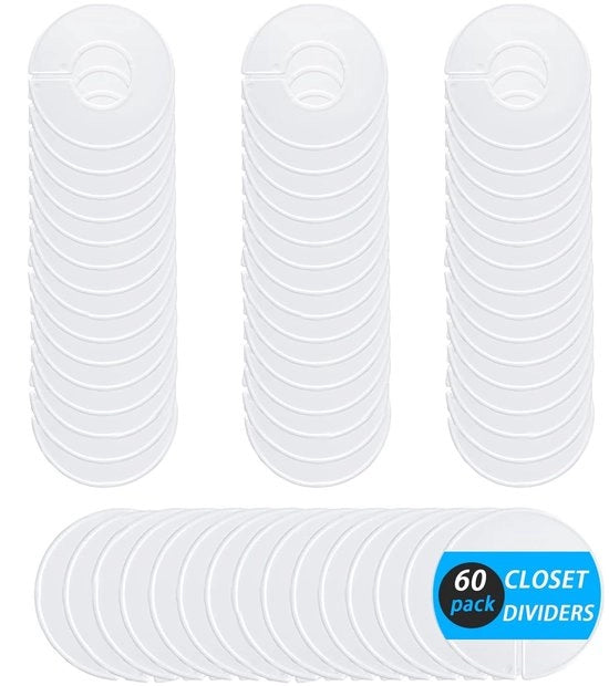 Divisori di cassetti - Organizza la tua cassettiera - Set da 20 - Bianco - PS-plastica