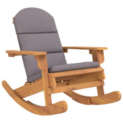 Sedia a Dondolo | Sedia da Giardino | Sedie da Esterno Adirondack con Cuscini Legno Massello di Acacia
