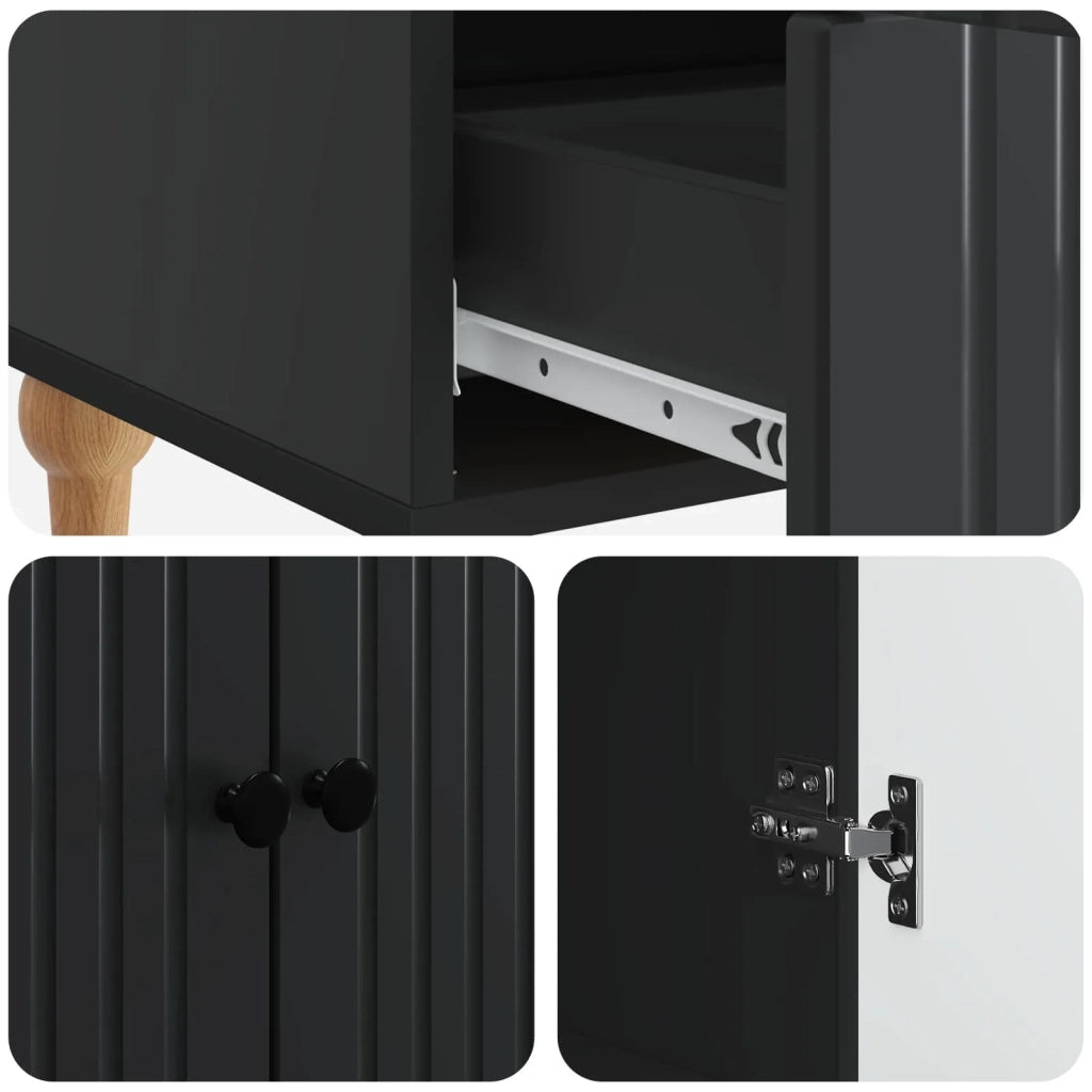 Credenza Nero 66 x 34,5 x 95 cm Legno ingegnerizzato 894206