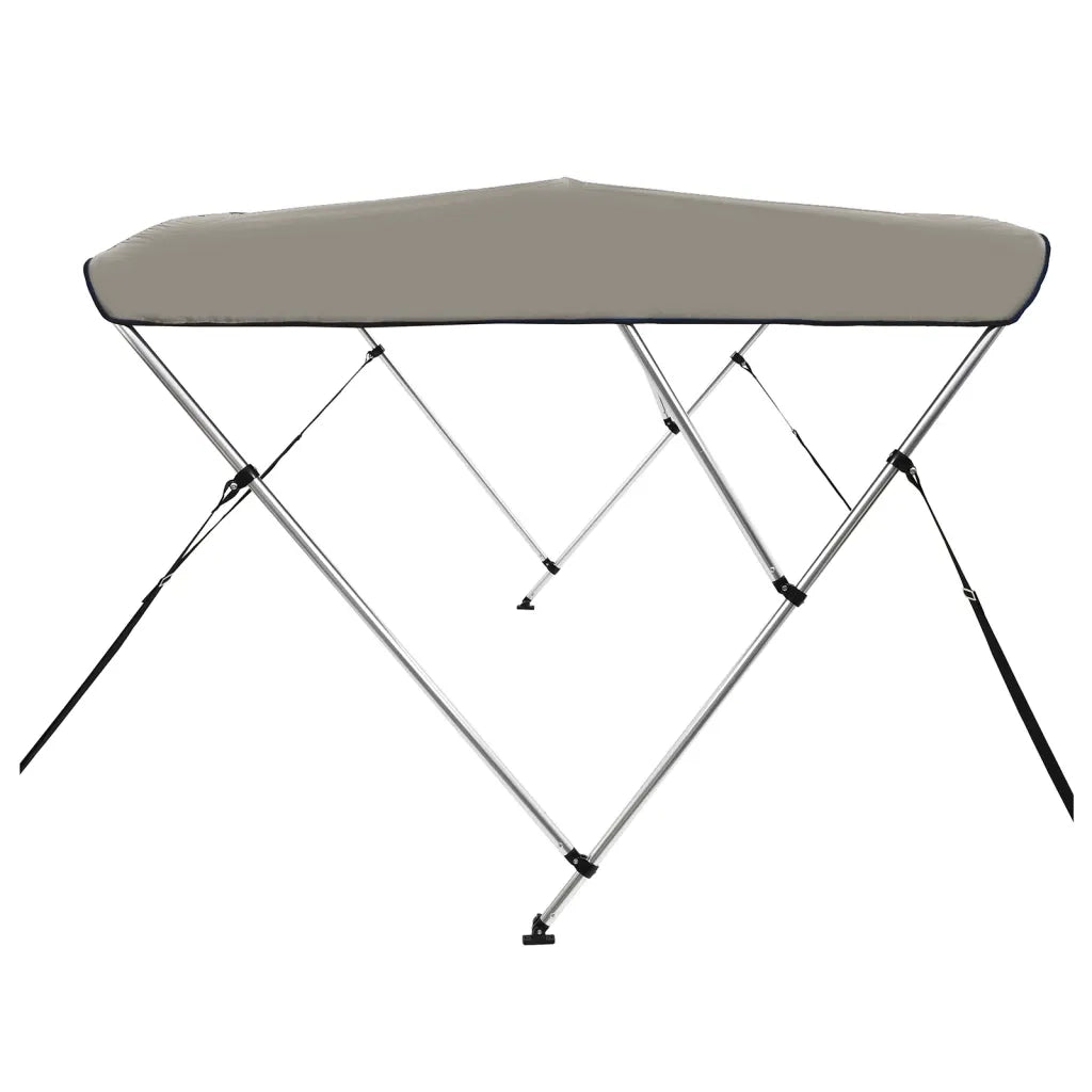 Bimini di Prua con Tendalino 3 Archi Grigio 183x180x137 cm 94800