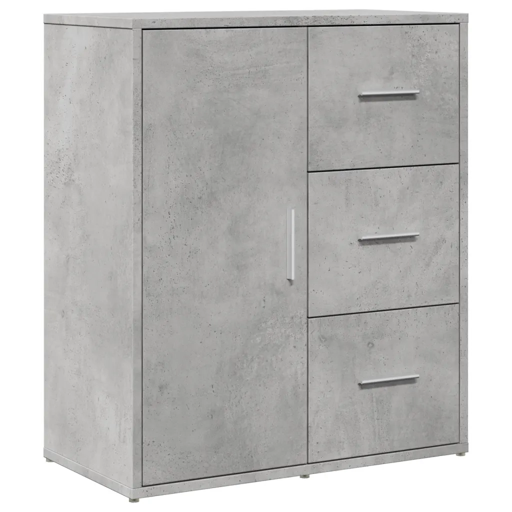 Credenze 2 pz Grigio Cemento 60x31x70 cm in Legno Multistrato 3276556