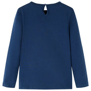 Maglietta da Bambina a Maniche Lunghe Blu Marino 128 14032
