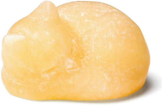 Calceite Arancione Cristalli di Gatto Figurina Kawaii Gatto Addormentato Piatto Poliendente Pietra Curativa Regalo di Compleanno per Gatto Amanti dei Gatti Decorazione Cattivissima per Camera e Ufficio