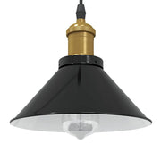 Lampada a sospensione vintage regolabile 22 x 10 cm illuminazione personalizzabile stile moderno metallo nero lucido 02_0058010