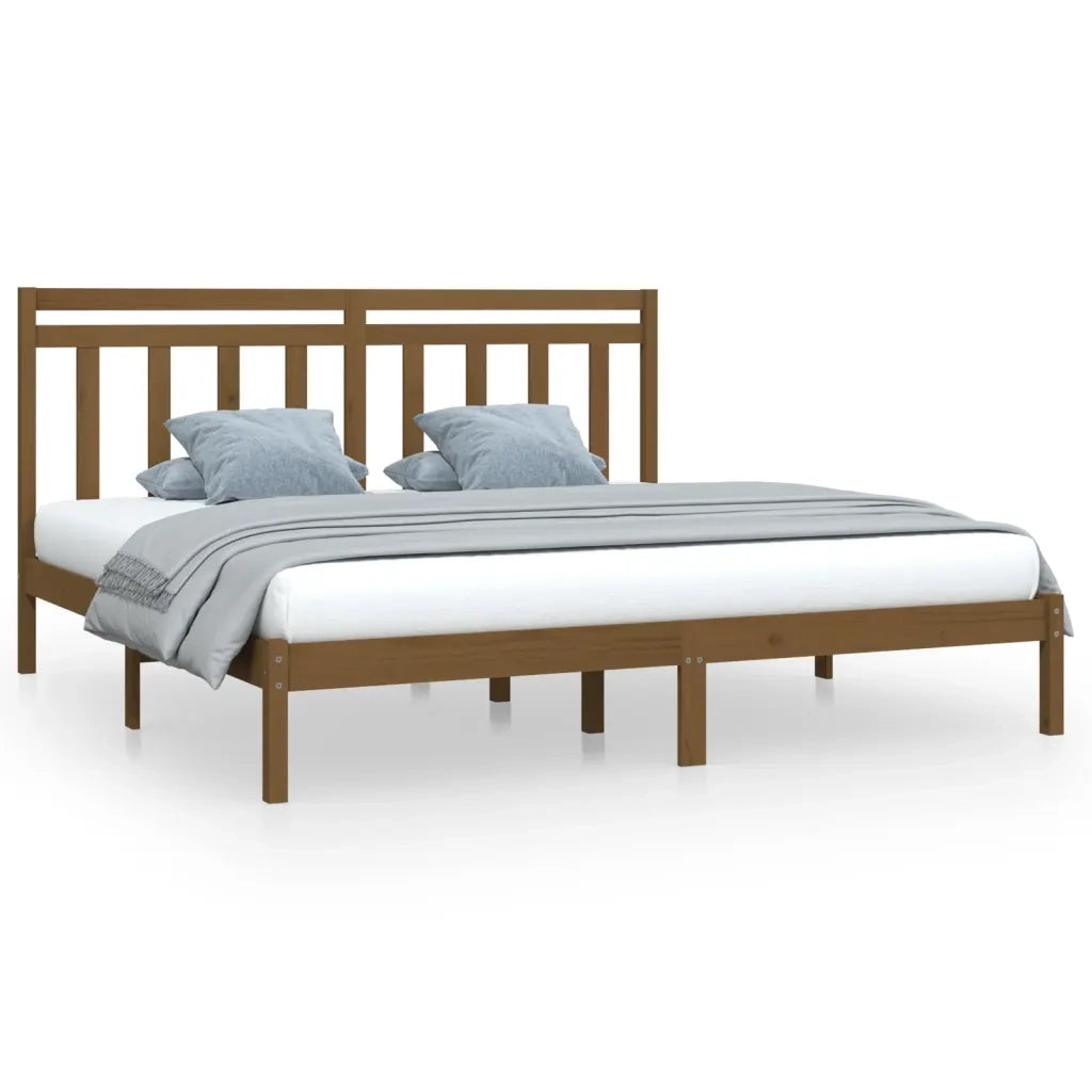 Giroletto senza Materasso-Struttura Letto Ambra 200x200 Legno Massello 147068