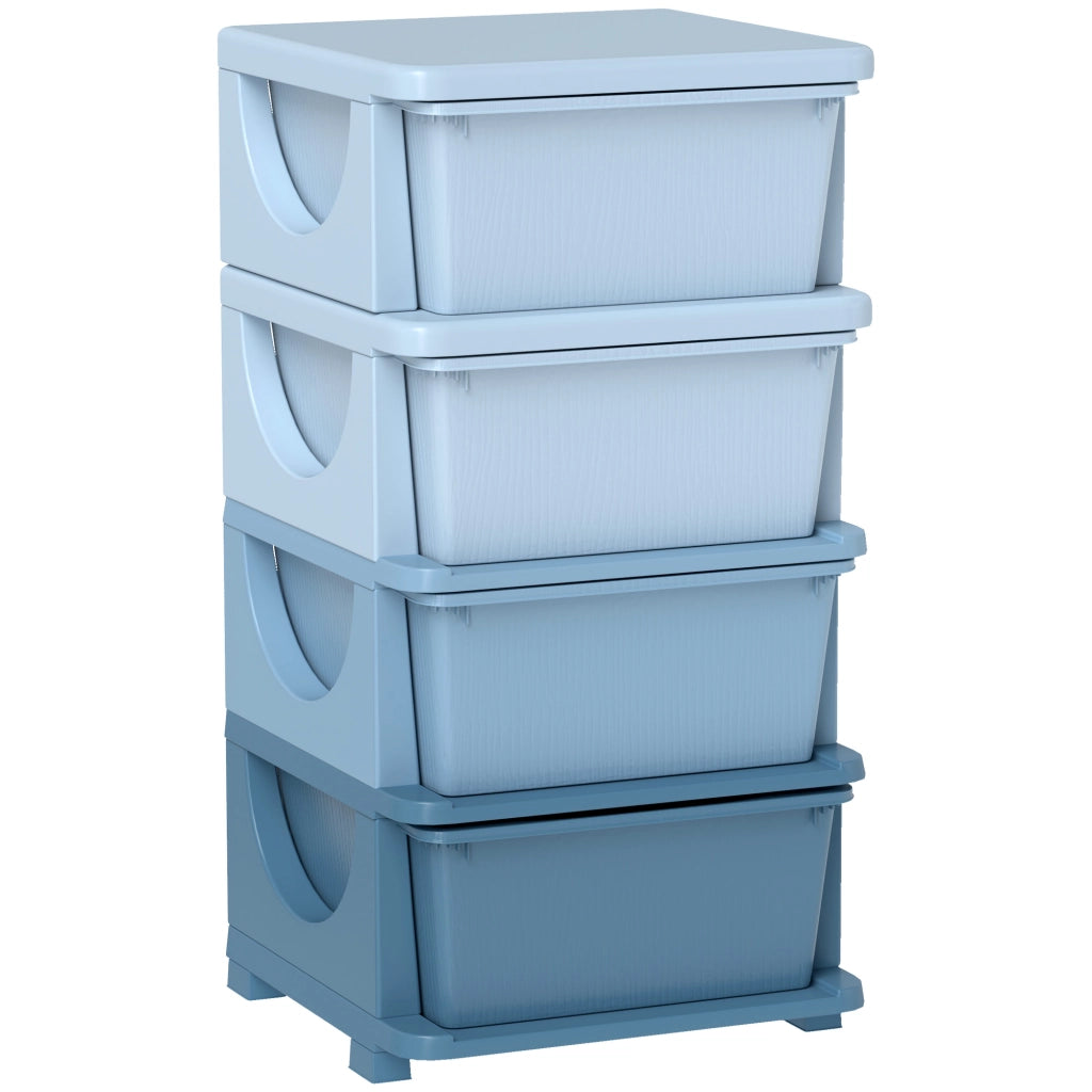 Cassettiera 4 cassetti bambini ¨C zephmum ¨C blu 37x37x76 cm