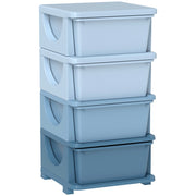 Cassettiera 4 cassetti bambini ¨C zephmum ¨C blu 37x37x76 cm