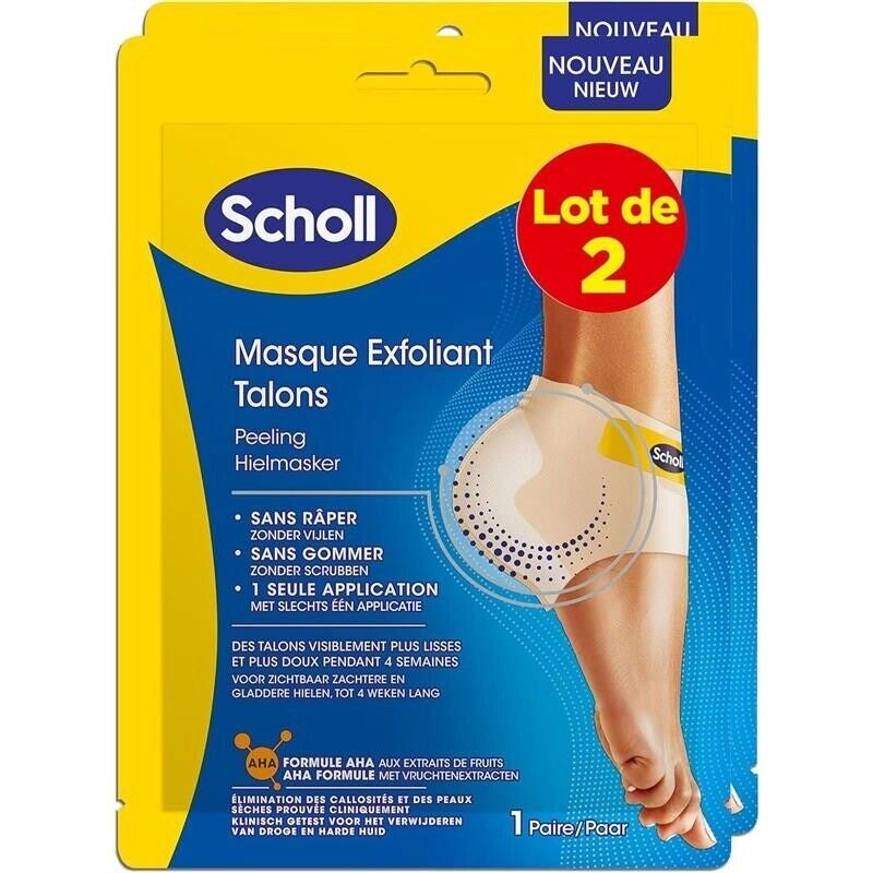 SCHOLL EXPERTCARE PEELING ESFOLIANTE MASCHERA PIEDI MORBIDI FINO A 4 SETTIMANE RIMUOVI LA PELLE SECCA 2 CONFEZIONI DA 1 PAIO
