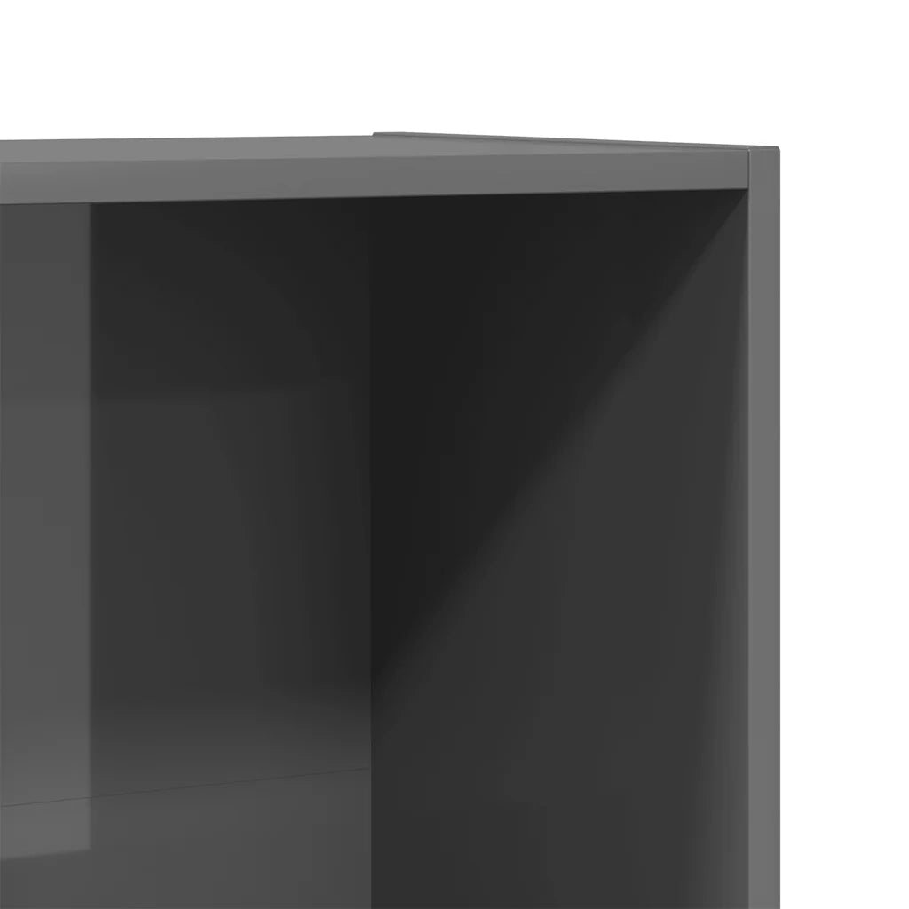 Libreria/Mobile TV Grigio Lucido 36x30x114 cm Legno Multistrato 800143
