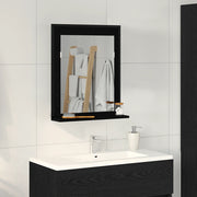 Specchio da bagno  Nero Rovere 50x12x60 cm Legno ingegnerizzato