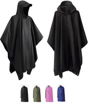 Poncho con Tas di Stoccaggio - Poncho Acquaplanato - Poncho per Bicicletta - Assorbe Bagni - Impermeabile - Impermeabile al Vento - Unisex - Donna e Uomo - Dimensione Unica - Nero