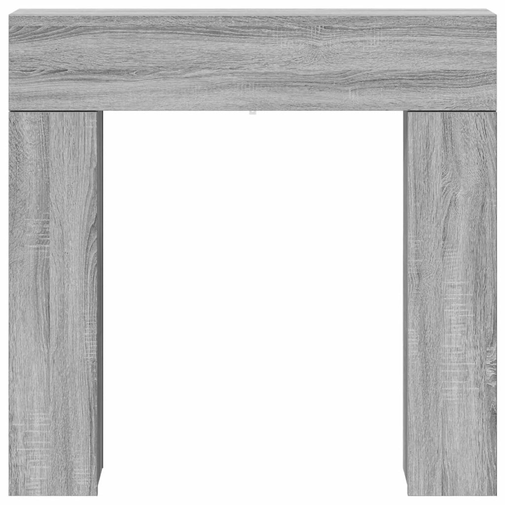 Cornice per camino Sonoma grigio 102 x 18 x 100,5 cm 8006603
