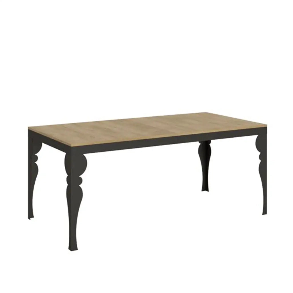 Tavolo allungabile 180/284x90 cm Paxon Evolution colore quercia natura telaio e gambe antracite