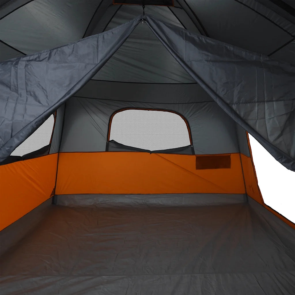 Tenda Familiare Cabina 8 Persone Grigia Arancione Impermeabile 94535