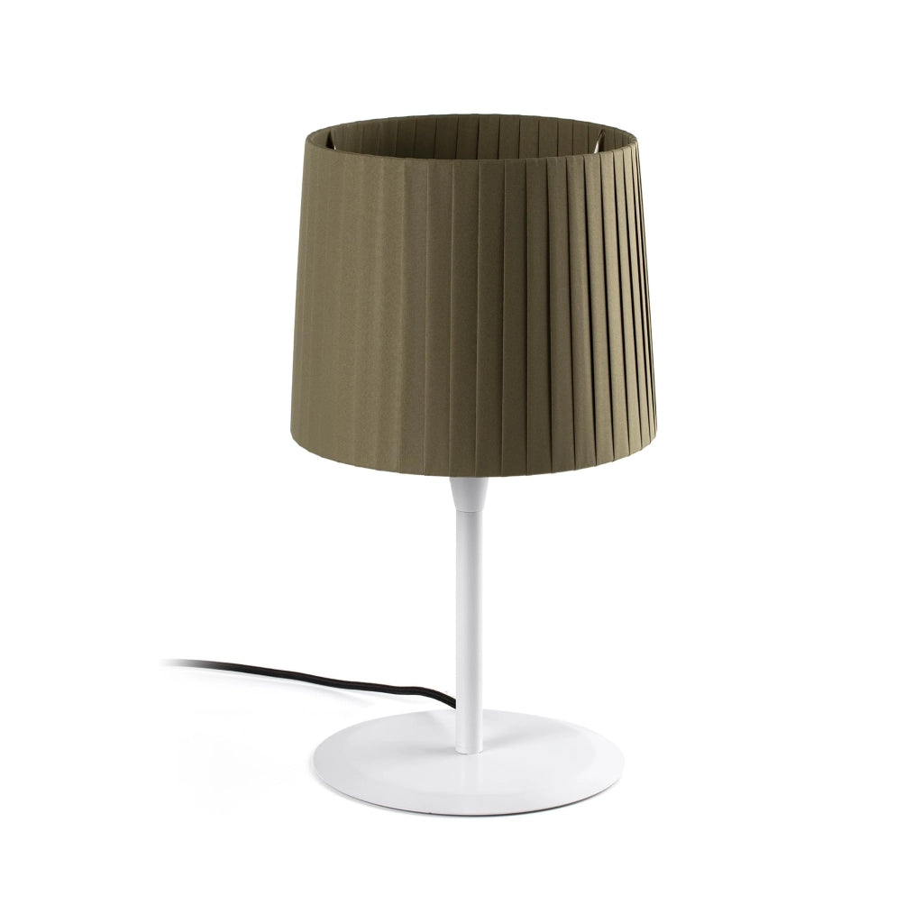 Faro Barcelona 64310-40 - SAMBA Lampada da tavolo bianca/bordata verde