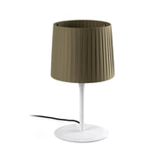 Faro Barcelona 64310-40 - SAMBA Lampada da tavolo bianca/bordata verde