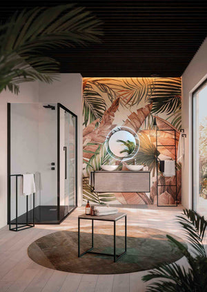 Lineabeta - Specchio tondo Speci con luce LED 6000k con cornice illuminata