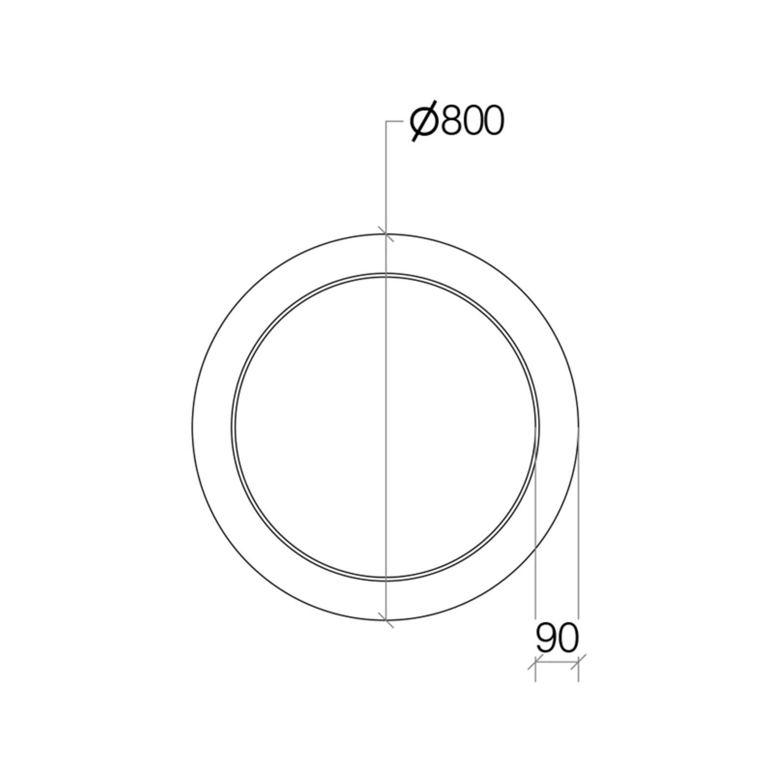 Lineabeta - Specchio tondo Speci con luce LED 6000k con cornice illuminata