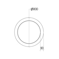 Lineabeta - Specchio tondo Speci con luce LED 6000k con cornice illuminata