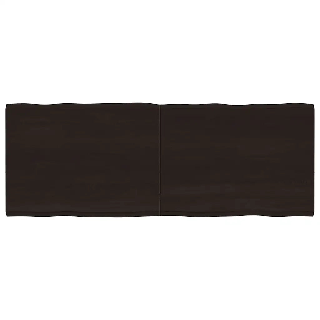 Piano Tavolo Marrone Scuro 160x60x(2-4)cm Rovere Non Trattatocod mxl 103398