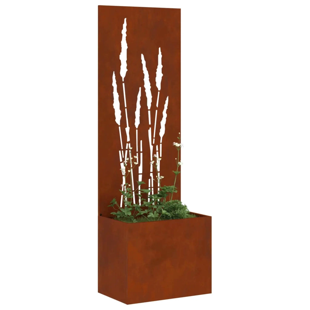 Schermo per privacy in giardino Traforo Ruggine 50 x 150 cm 876468
