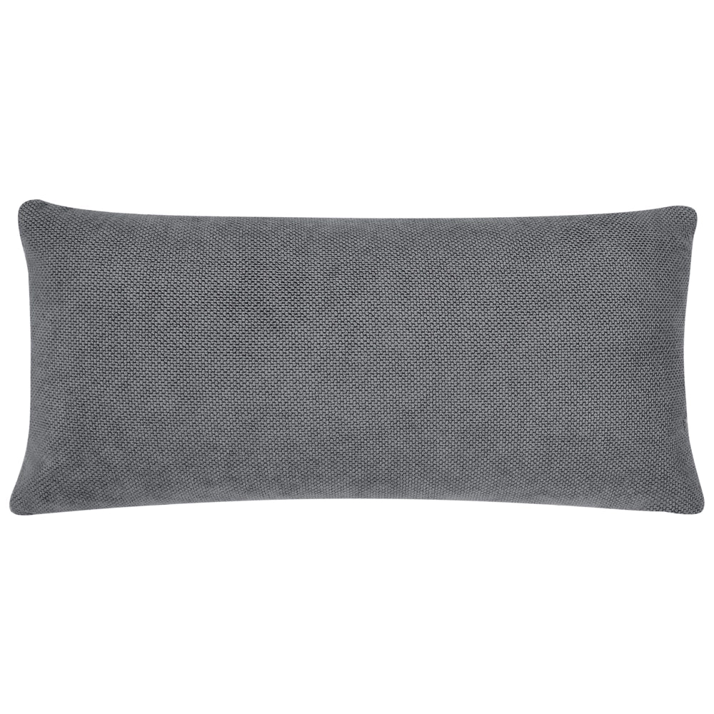 Divano 3 posti Grigio Scuro Poliestere Rivestimento idrorepellente Soggiorno Stile Moderno