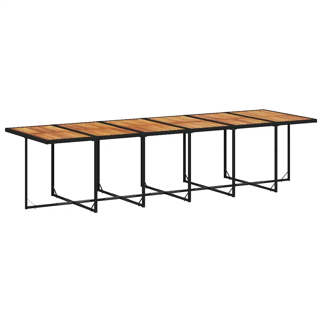Set da Pranzo da Giardino 17 pz con Cuscini Nero in Polyrattan 3211431