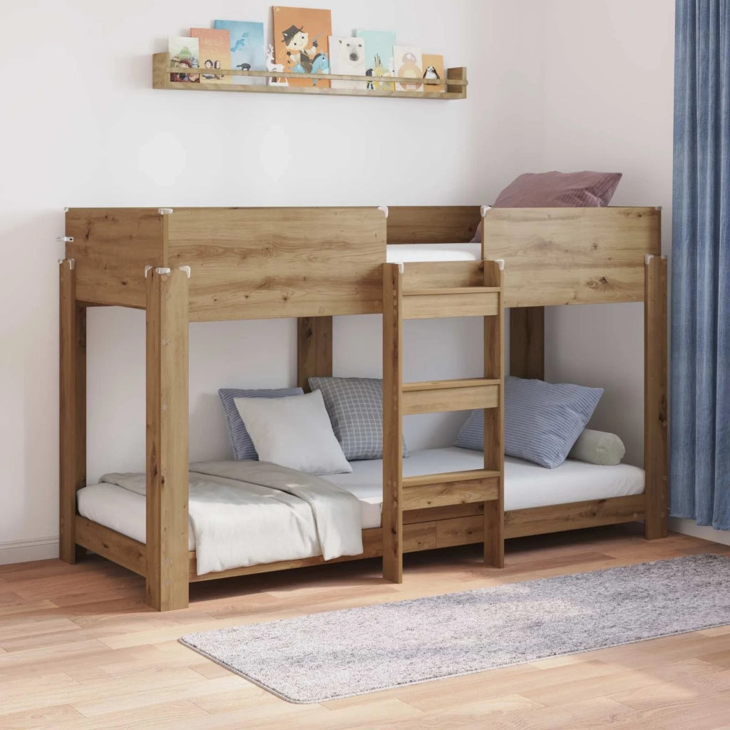 Letto a Castello per Bambini | Letto Infantile | Lettino Rovere artigianale 75 x 190 cm