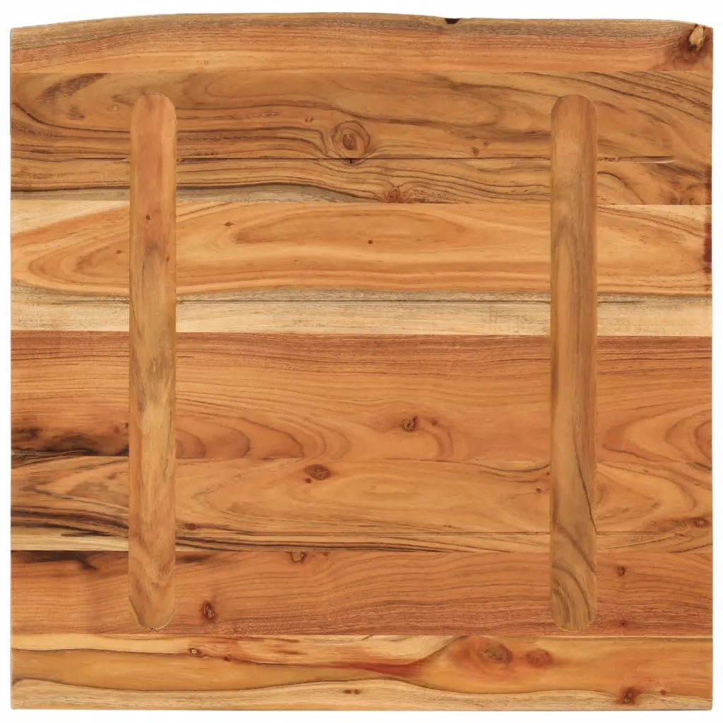 Mensola a Muro 40x40x3,8 cm Quadrata Massello Acacia Bordi Vivi