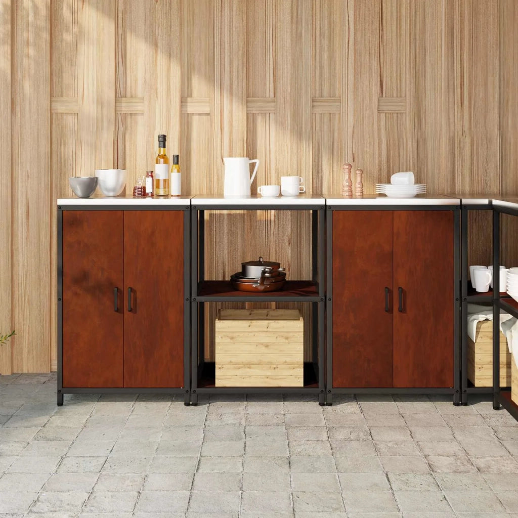 Set di Stoccaggio per Cucina con lo scaffale 3 pcs Ruggine 3392700