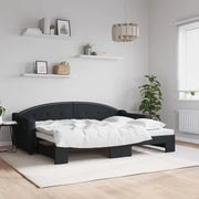Divano Letto con Letto Estraibile-Sofa Letto-Daybed Nero 80x200 Tessuto 447952