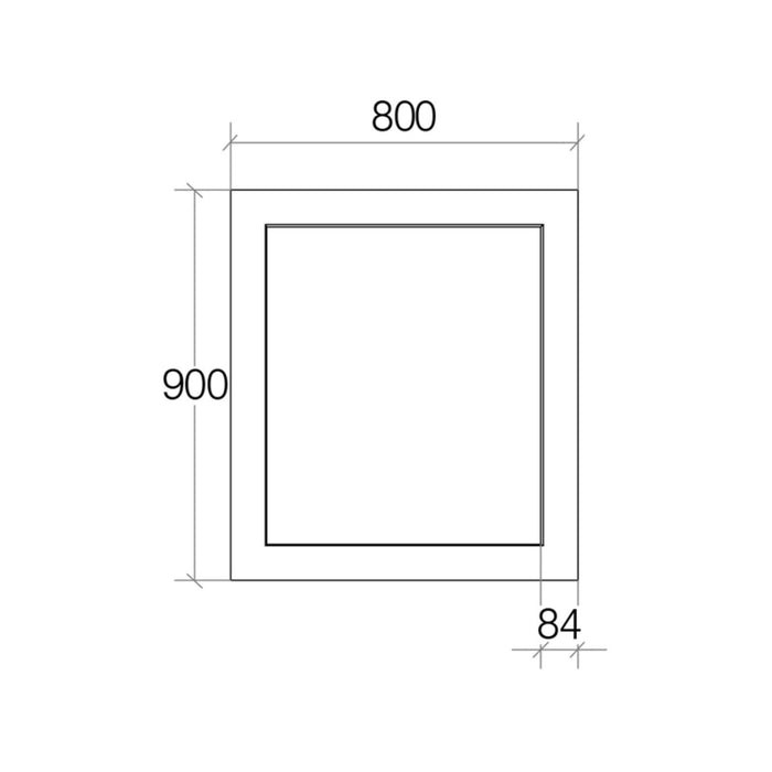 Lineabeta - Specchio squadrato Speci con luce LED 6000k con cornice illuminata