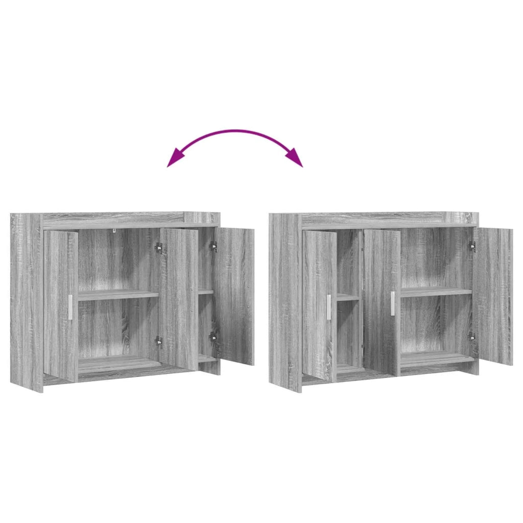 Credenza Sonoma grigio 98,5 x 33 x 80 cm Legno ingegnerizzato 8011128